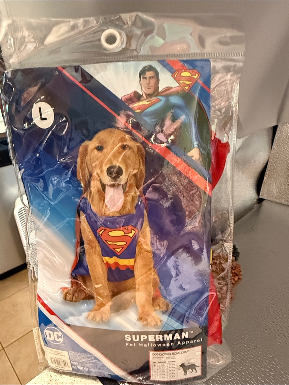 DC Superman Dog Costume - Blue and Red